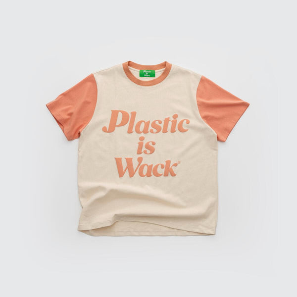 Plastic is Wack Signature T-shirt (Cream/Pink)