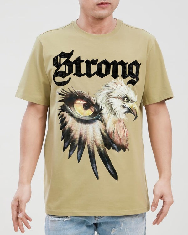 Roku Studio STRONG EAGLE TEE WITH BLK R.STONES (MILITARTY GREEN)