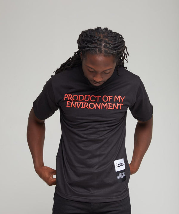 Icon product of my environment tee (Black/Red)