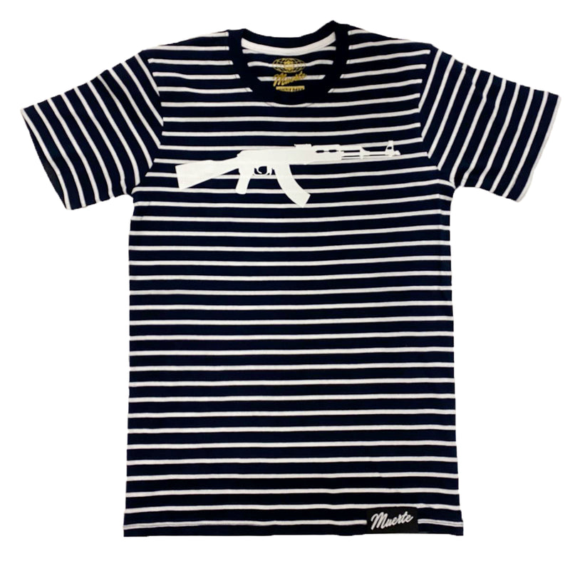 Hustle Daily Ak Stripe Shirt (Navy/White)
