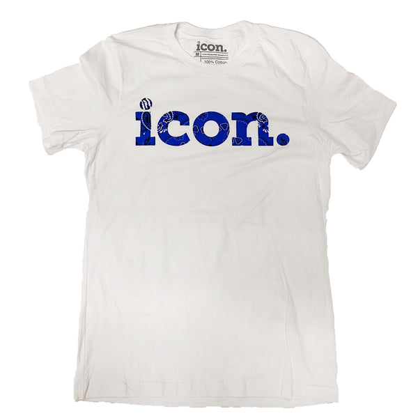 Icon Bandana Logo Tshirt (White/Blue)