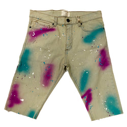 Syndicate by Golden Denim Paint Splatter Shorts (Light Indigo)