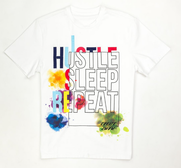 Create 2MRW Hustle Sleep Shirt (White)