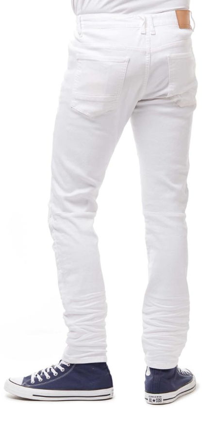 Smoke Rise Fashion Jeans Rip & Repair (White)