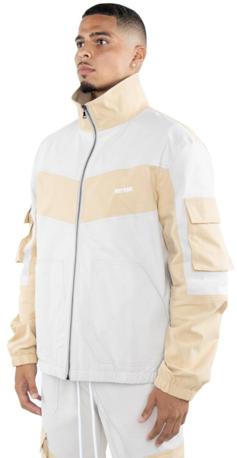 EPTM Color Block Twill Jacket (Khaki)