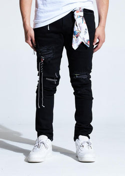 Lifted Anchors Lovell Patch Denim (Black)