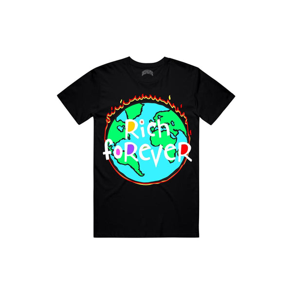 Rich Forever World On Fire Tshirt (Black)