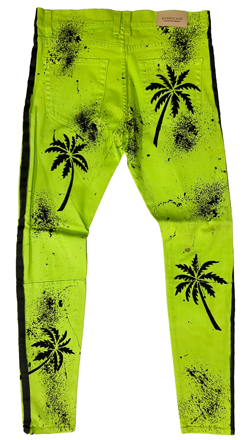 Syndicate by Golden Denim All Over Palm Jeans (Green)