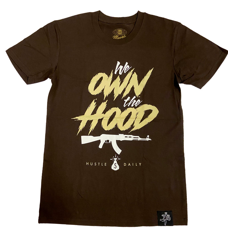 Hustle Daily Own The Hood Shirt (Dark Chocolate)