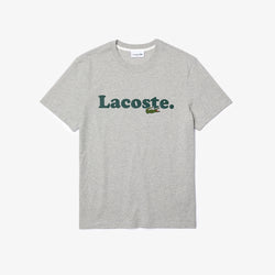 Lacoste Crocodile Branded Cotton T-shirt (Grey)