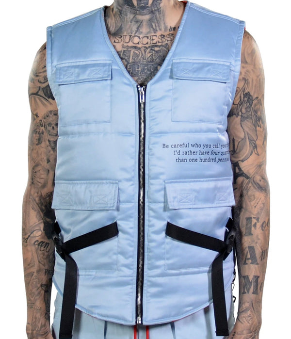 THC X THE SHOP 147 Four Quarters Puffer Vest (Chi Blue)