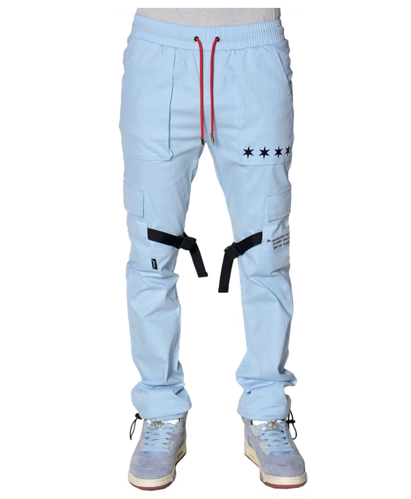 THC X THE SHOP 147 Four Quarters Flared Cargo Pants (Chi Blue)