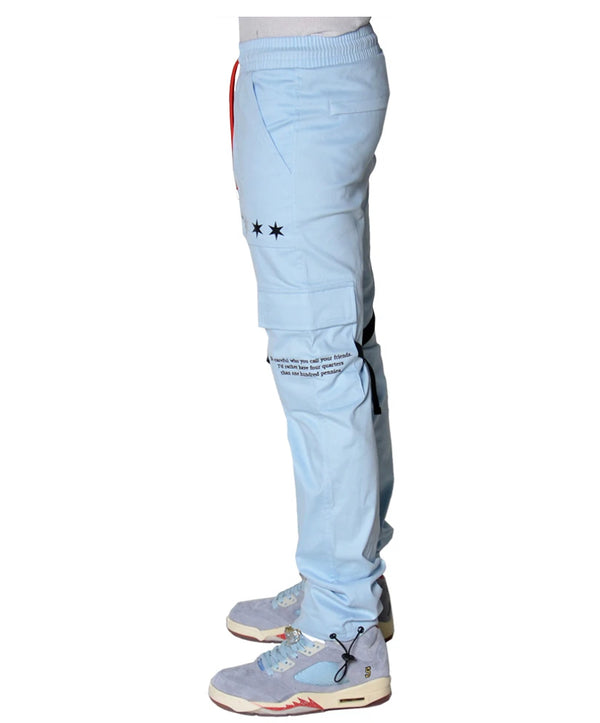 THC X THE SHOP 147 Four Quarters Flared Cargo Pants (Chi Blue)