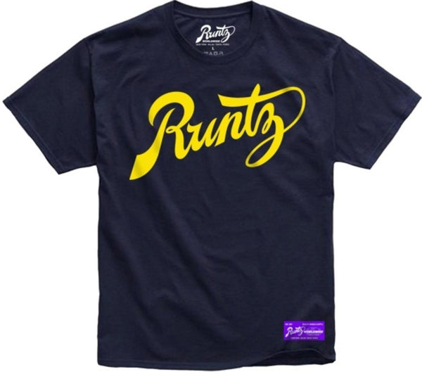 Runtz Script Shirt (Navy/Yellow)