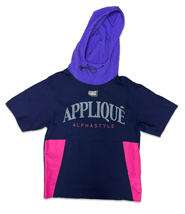 Alpha Style Hooded Nylon Shirts (NVY)