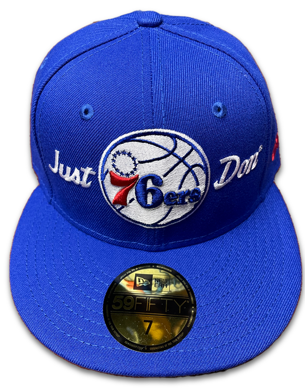 New Era Just Don PHILADELPHIA 76ERS 59FIFTY FITTED (Blue)