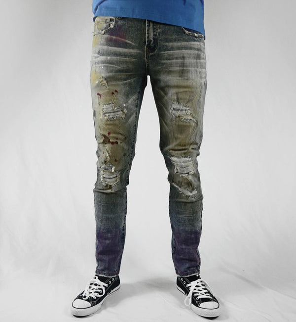 Preme Denim Sydney Indigo Jeans (Paint Splatter)