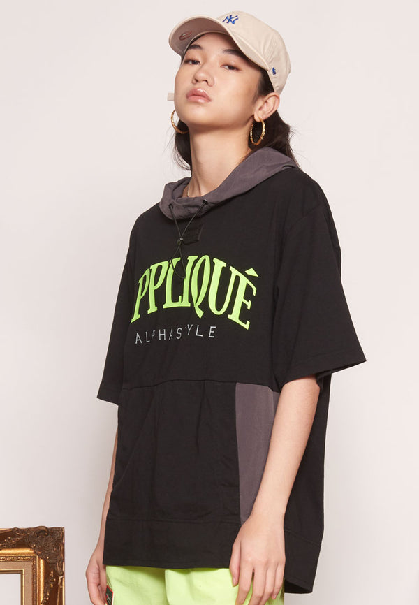 Alpha Style Hooded Nylon Shirts (BLK)