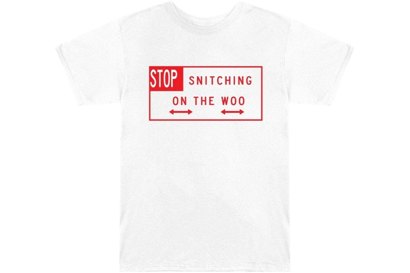 Vlone Stop Snitching Shirt (White/Red)