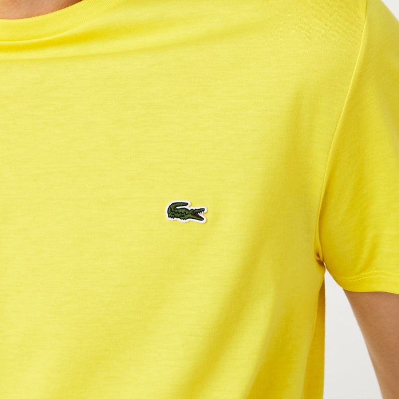 Lacoste Men's Crew Neck Pima Cotton Jersey T-shirt (Yellow)