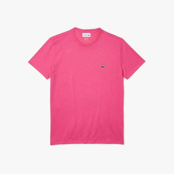 Lacoste Men's Crew Neck Pima Cotton Jersey T-shirt (Pink)