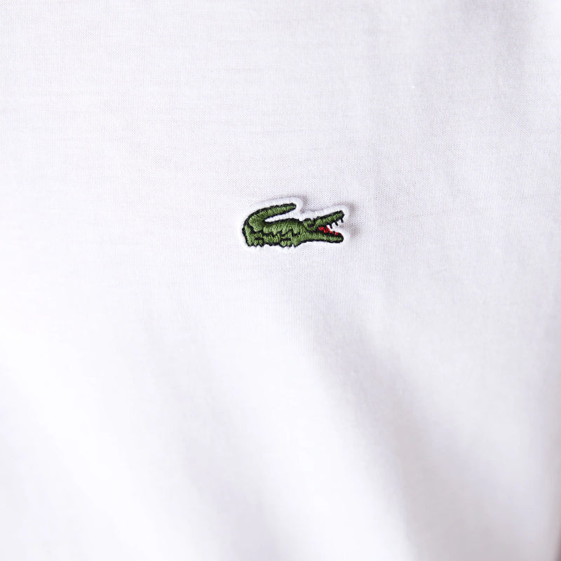 Lacoste Men's V-neck Pima Cotton Jersey T-shirt (White)
