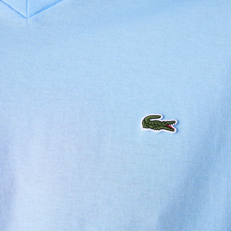 Lacoste Men's V-neck Pima Cotton Jersey T-shirt (Blue HBP)