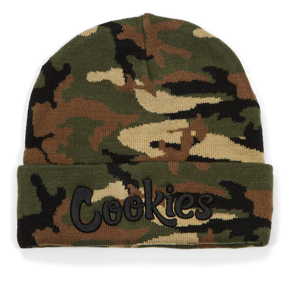 Cookies ORIGINAL MINT EMBROIDERED KNIT BEANIE (FOREST CAMO / BLACK)