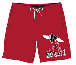 Retro Label No Love Shorts (Retro 14 Red)