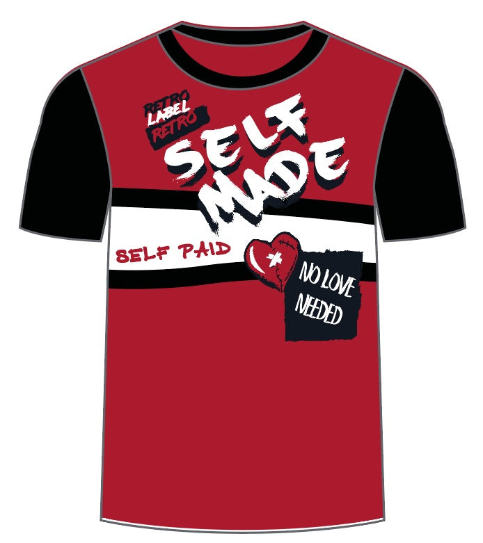 Retro Label Self Made Shirt (Retro 14 Red)