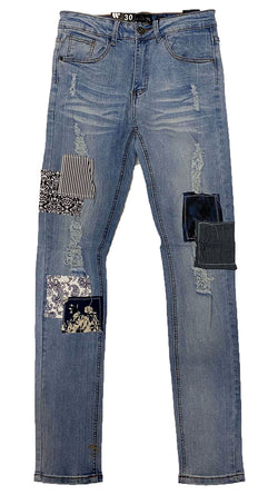 Waimea Patches Jeans (Medium Wash)
