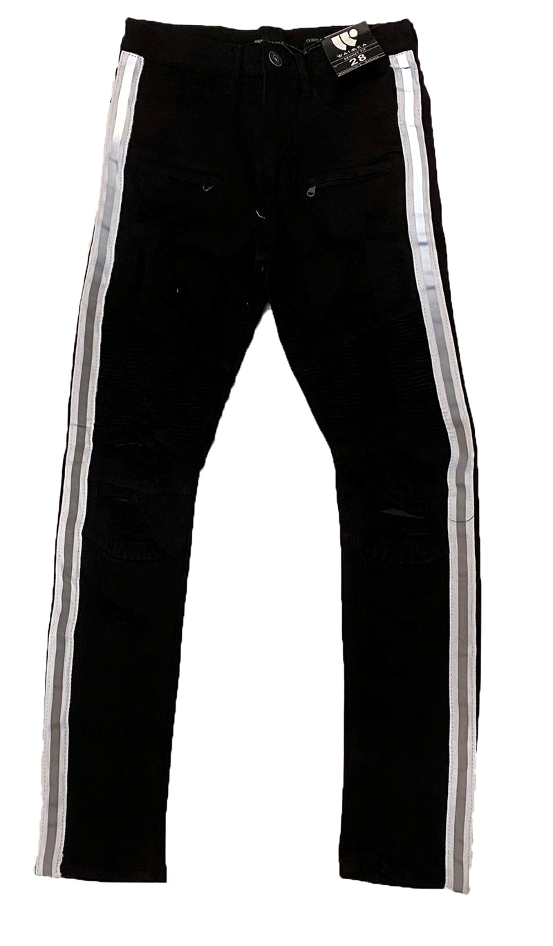 Waimea Black Jeans (3M Stripe)