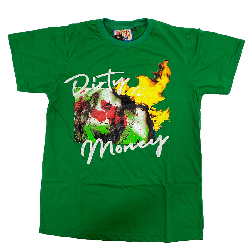 Retro Label Dirty Money Shirt (Retro 13 Lucky Green)
