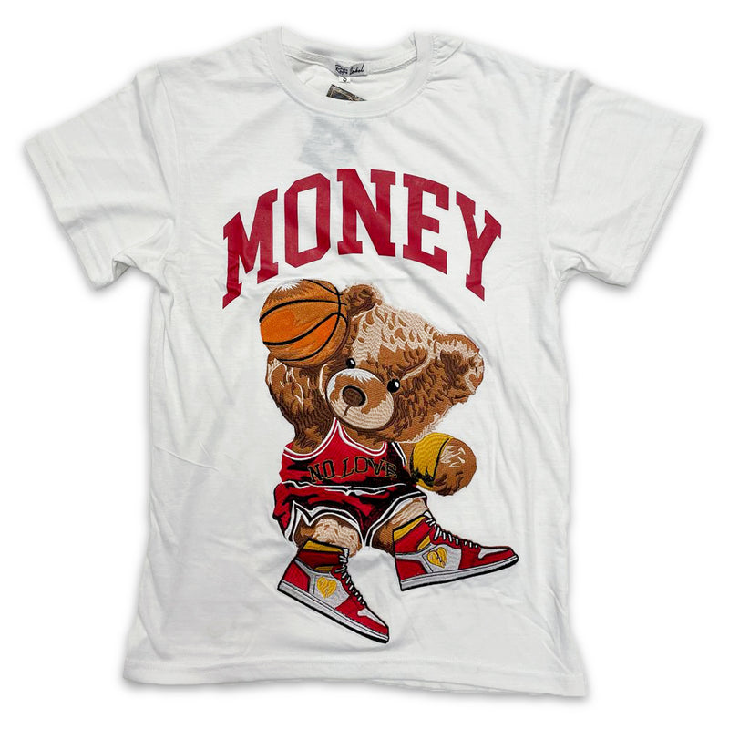 Retro Label Money Bear Shirt (Retro 1 Light Fusion Red)