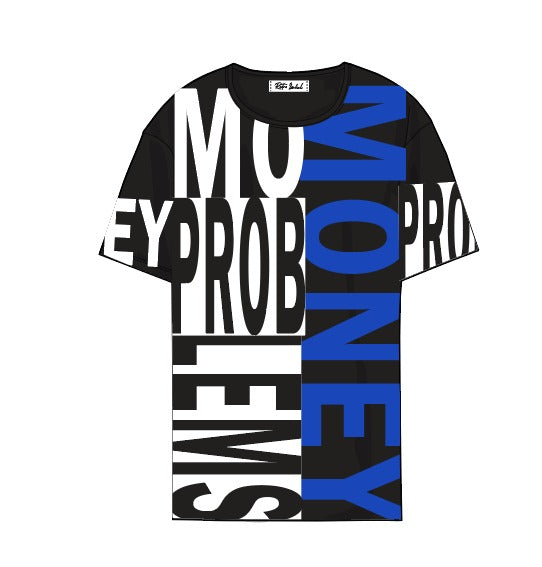 Retro Label Money Problems Shirt (Retro 1 KO Storm Blue)