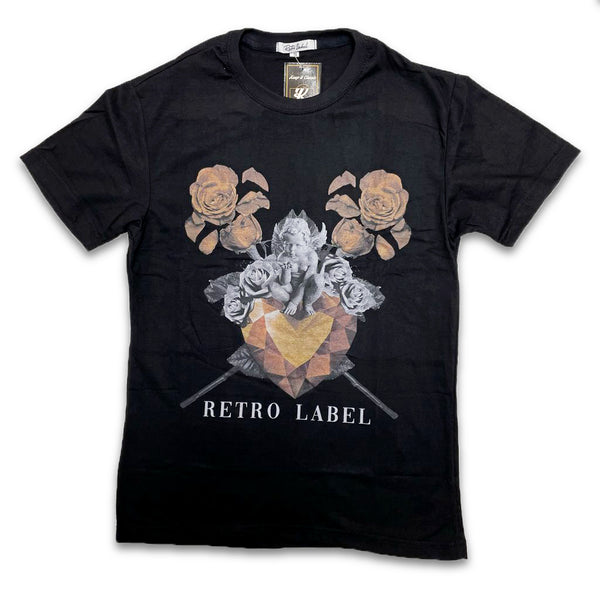 Retro Label Crystal Rose Shirt (Retro 5 Orange Blaze)