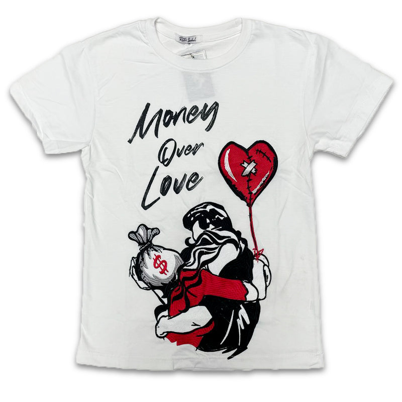 Retro Label Money Over Love Shirt (Retro 12 Twist)