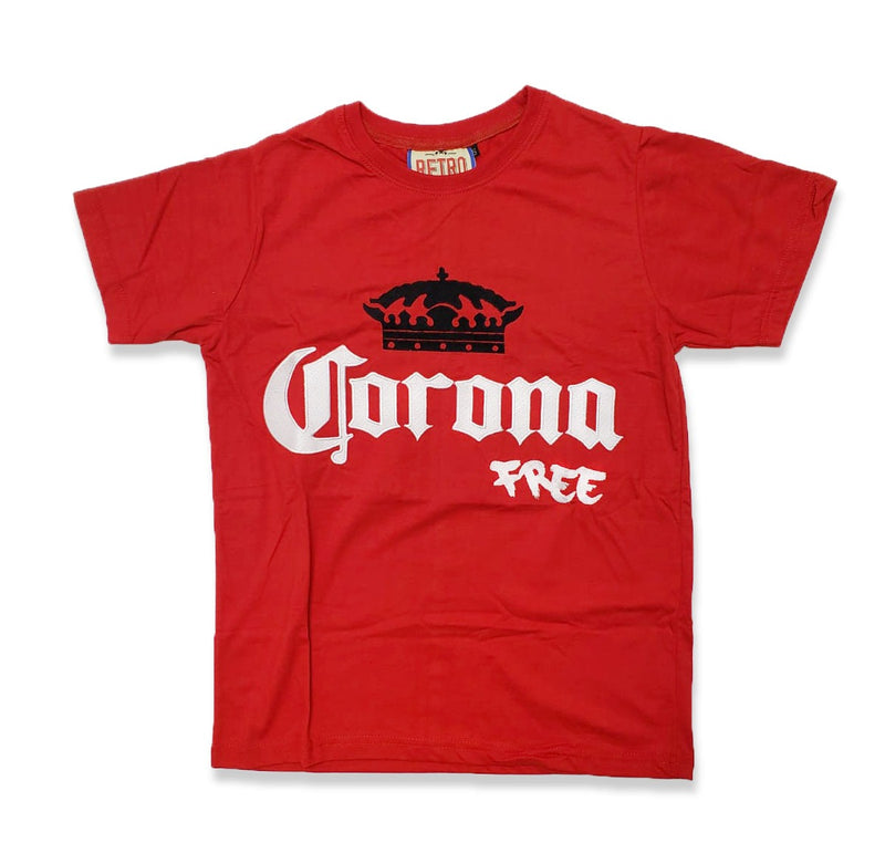 Retro Label Corona Free Shirt (Retro 14 Red)