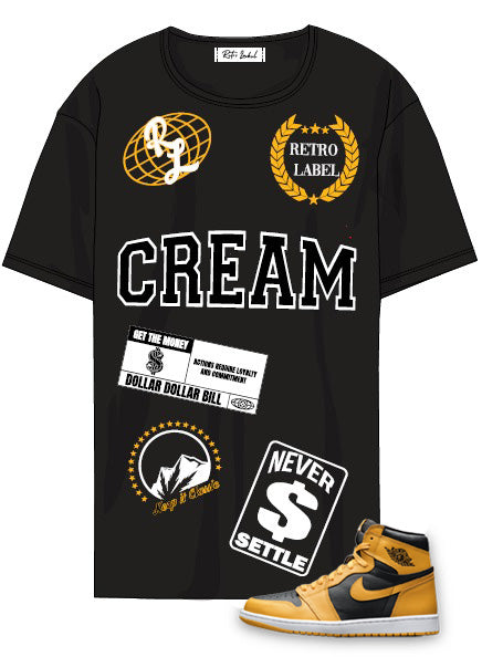 Retro Label Cream Shirt (Retro OG 1 Pollen)
