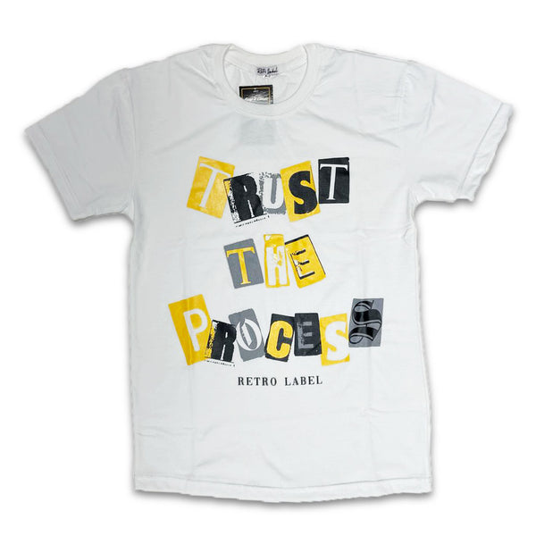 Retro Label Trust the Process Shirt (Retro 4 YELLOW THUNDER)