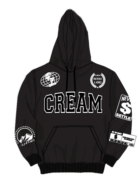 Retro Label Cream Hoodie (Retro 5 Oreo)