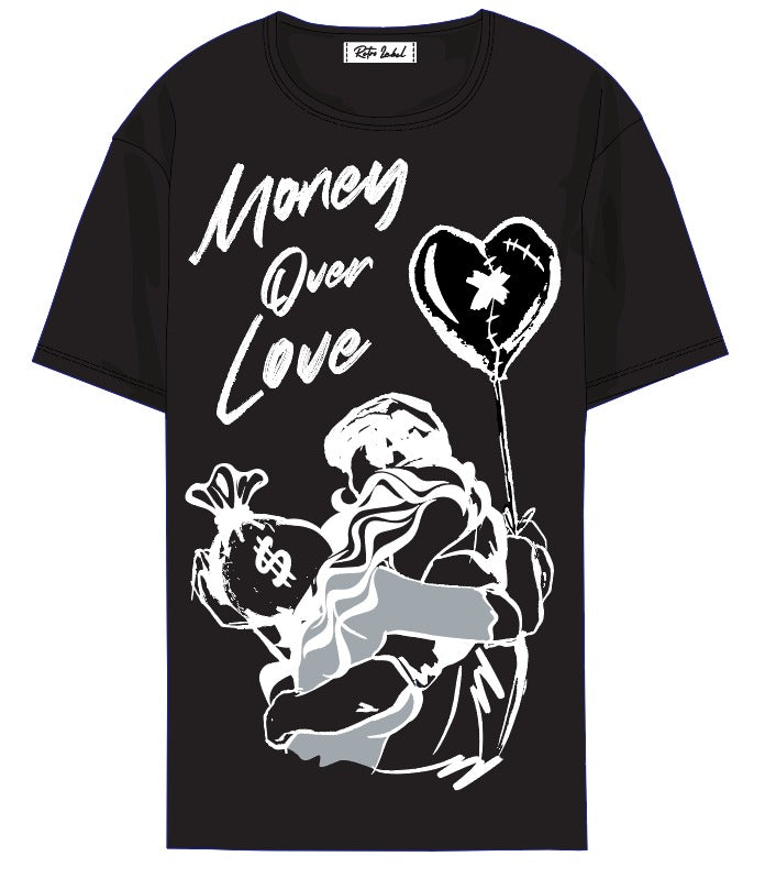 Retro Label Money Over Love Shirt (Retro 5 Oreo)