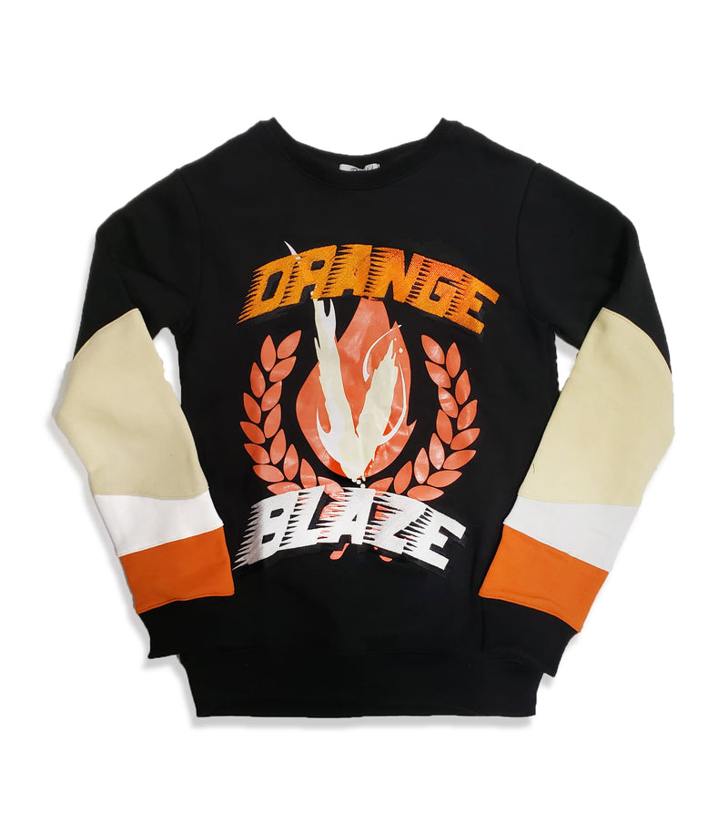 Retro Label Orange Blaze Crewneck (Retro 5 Orange Blaze)
