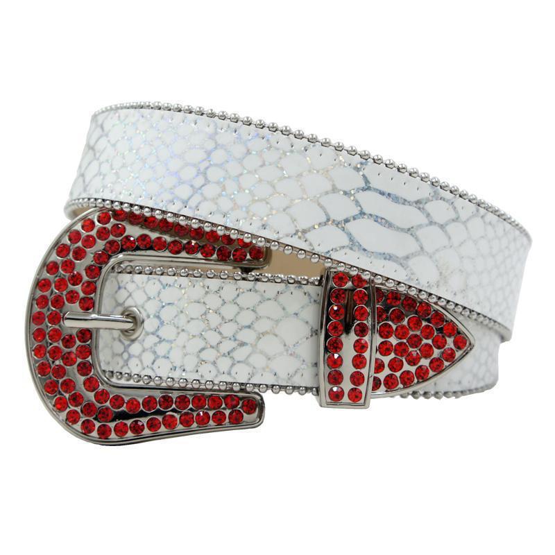 DNA NO STONES BELT (WHITE SCALE/RED)