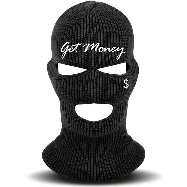 Hustle Daily Trust Nobody Ski Mask Mask (BLACK)