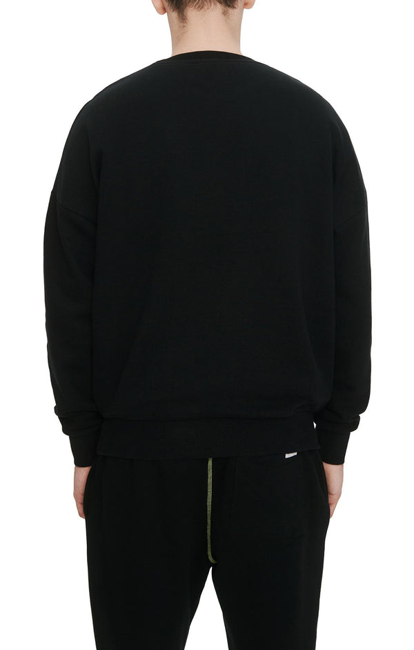 Eleven Paris Knit Crewneck Sweatshirt (JET BLACK)
